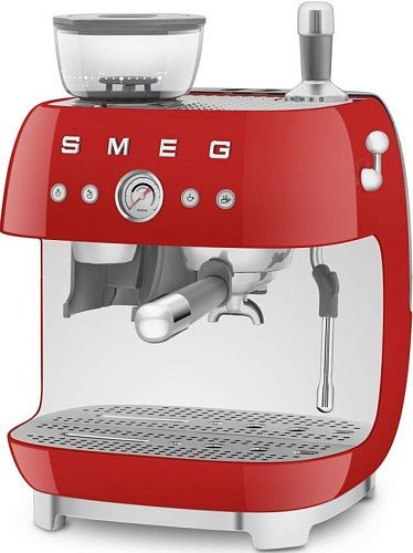 Кофемашина-эспрессо SMEG EGF03RDEU со встроенной кофемолкой, красный фото в интернет-магазине «Mebelex»
