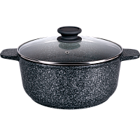 2 369 руб., Кастрюля MAUNFELD GRETA MF24GRTT01CR из литого алюминия со стеклянной крышкой, 24 см, 4 л