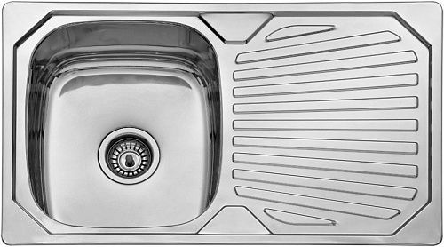 Мойка кухонная Seaman Eco Wien SWT-8048 (Polish *10), без отверстий, стандартная комплектация фото в интернет-магазине «Mebelex»