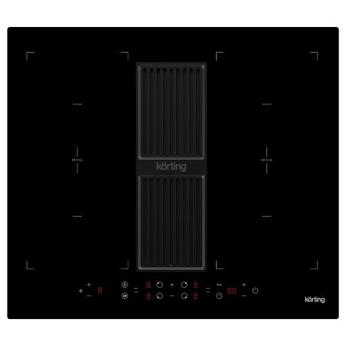 Панель варочная индукционная KORTING HIBH 68980 NB с интегрированной вытяжкой фото в интернет-магазине «Mebelex»
