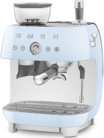 99 990 руб., Кофемашина-эспрессо SMEG EGF03PBEU со встроенной кофемолкой, пастельный голубой