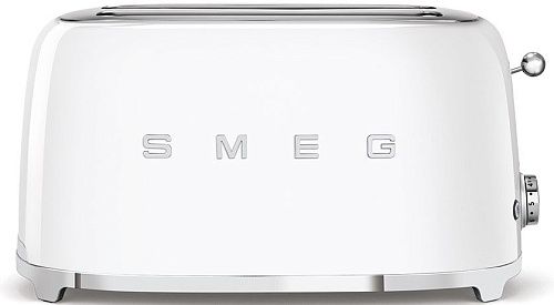 Тостер на 4 ломтика SMEG TSF02WHEU, белый фото в интернет-магазине «Mebelex»