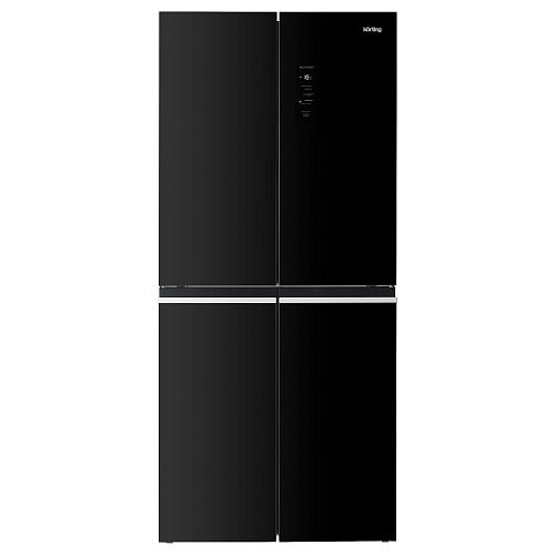 Холодильник Отдельностоящий KORTING KNFM 84799 GN с инвертором, 1800 мм черное стекло фото в интернет-магазине «Mebelex»