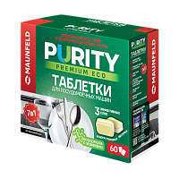 799 руб., Таблетки для посудомоечных машин MAUNFELD Purity Premium ECO all in 1 MDT60PE (60 шт. в упаковке)