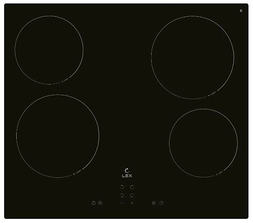 Панель варочная стеклокерамическая LEX EVH 640B BL, Черная матовая фото в интернет-магазине «Mebelex»