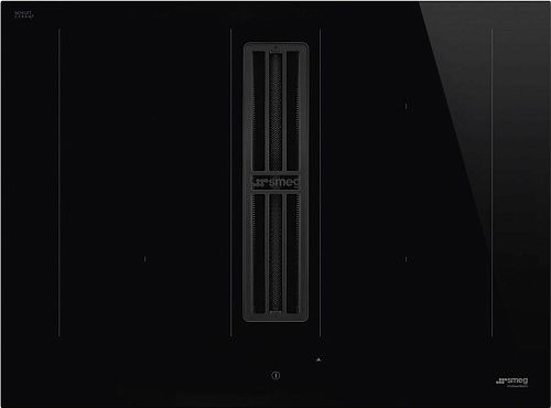 Индукционная варочная панель SMEG HOBD472D2 со встроенной вытяжкой, черный фото в интернет-магазине «Mebelex»