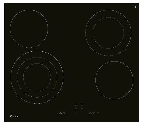 Панель варочная стеклокерамическая LEX EVH 642B BL, Черный матовый фото в интернет-магазине «Mebelex»