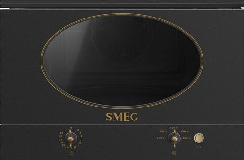 Встраиваемая микроволновая печь SMEG MP822NAO, антрацит фото в интернет-магазине «Mebelex»