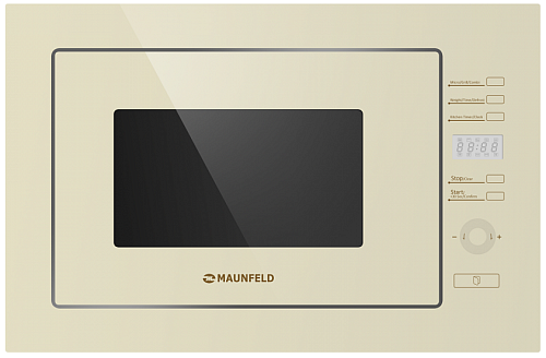 Встраиваемая микроволновая печь MAUNFELD MBMO.25.7GBG бежевое стекло фото в интернет-магазине «Mebelex»