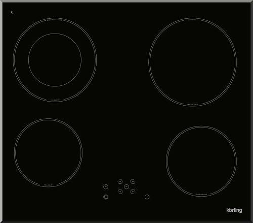 Комбинированная 2+2  варочная поверхность KORTING HI 62022 B черный/скошенный край фото в интернет-магазине «Mebelex»