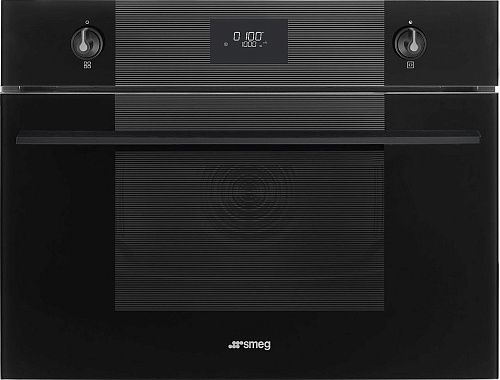 Встраиваемая микроволновая печь SMEG SO4101M0B3, черное стекло фото в интернет-магазине «Mebelex»