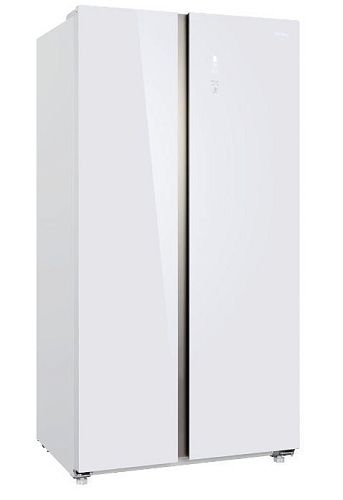 Холодильник Side-By-Side Korting KNFS 93535 GW Белое стекло фото в интернет-магазине «Mebelex»