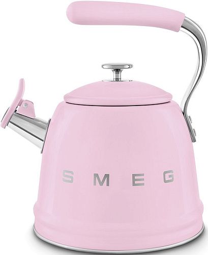 Чайник со свистком SMEG WKF01PK, розовый фото в интернет-магазине «Mebelex»