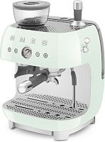 99 990 руб., Кофемашина-эспрессо SMEG EGF03PGEU со встроенной кофемолкой, пастельный зеленый