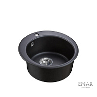 10 290 руб., Мойка кухонная кварцевая EMAR EMQ-1475.C Оникс