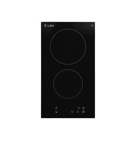 Стеклокерамическая панель LEX EVH 320-0 BL (черное стекло, домино) фото в интернет-магазине «Mebelex»
