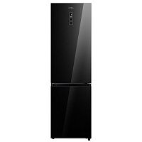 98 790 руб., Отдельностоящий холодильник KORTING KNFC 62029 GN черное стекло, зона свежести