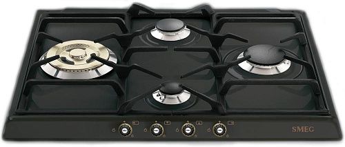 Варочная панель газовая SMEG SR764AO Антрацит фото в интернет-магазине «Mebelex»