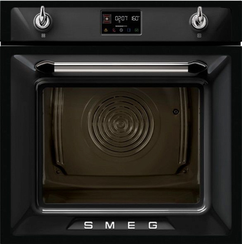 Духовой шкаф Электрический SMEG SOP6902S2PN, с пароувлажнением и пиролизом, цвет чёрный фото в интернет-магазине «Mebelex»