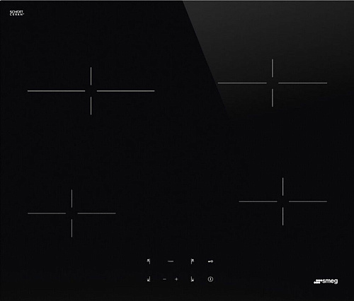 Варочная панель Стеклокерамическая SMEG SE264TD1 черный прямой край фото в интернет-магазине «Mebelex»