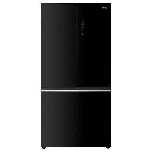 Холодильник Отдельностоящий KORTING KNFM 91868 GN CROSS DOOR, инвертор, черное стекло фото в интернет-магазине «Mebelex»