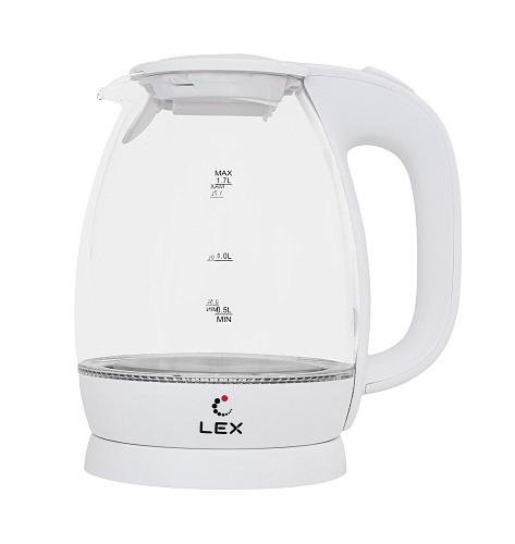 Чайник электрический LEX LX 3002-3 белый фото в интернет-магазине «Mebelex»