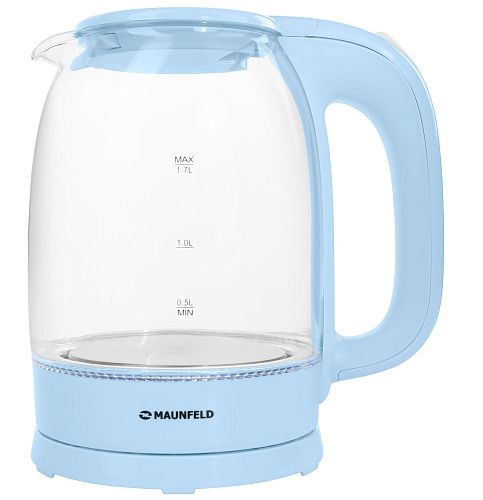Чайник электрический MAUNFELD MGK-613BL голубой фото в интернет-магазине «Mebelex»