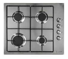 Варочная панель Газовая LEX GVS 644-1 IX нерж. сталь, эмалированные решетки (С выставки)