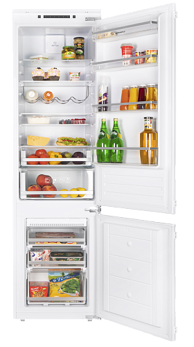 Холодильник Встраиваемый MAUNFELD MBF193NFW двухкамерный 193 см полный NoFrost белый фото в интернет-магазине «Mebelex»
