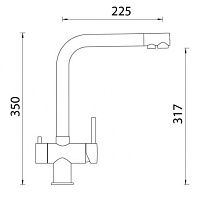 39 600 руб., Смеситель для кухни SCHOCK Wellus Cristalite 