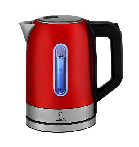 Чайник электрический LEX LX 30018-1 красный фото в интернет-магазине «Mebelex»