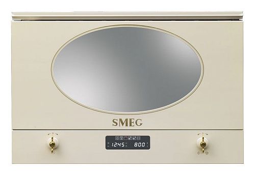 Встраиваемая микроволновая печь SMEG MP822PO, кремовый фото в интернет-магазине «Mebelex»