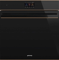 377 690 руб., Духовой шкаф Электрический SMEG SO6604S4PNR, комбинированный с паром, черное стекло, медный профиль