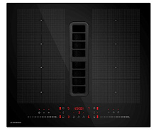 80 490 руб., Варочная панель Индукционная MAUNFELD MIHC604SF2BK с вытяжкой, черная