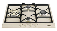 79 990 руб., Варочная панель газовая SMEG SR764PO Кремовая