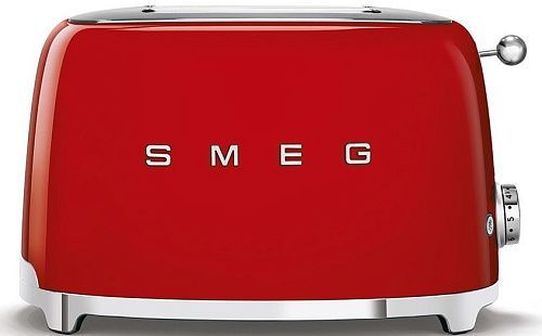 Тостер на 2 ломтика SMEG TSF01RDEU, красный фото в интернет-магазине «Mebelex»