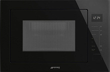 44 990 руб., Встраиваемая микроволновая печь SMEG FMI025B3, чёрное стекло