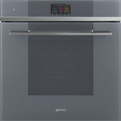 Духовой шкаф Электрический SMEG SOP6104TPS с пиролизом серебристое стекло фото в интернет-магазине «Mebelex»