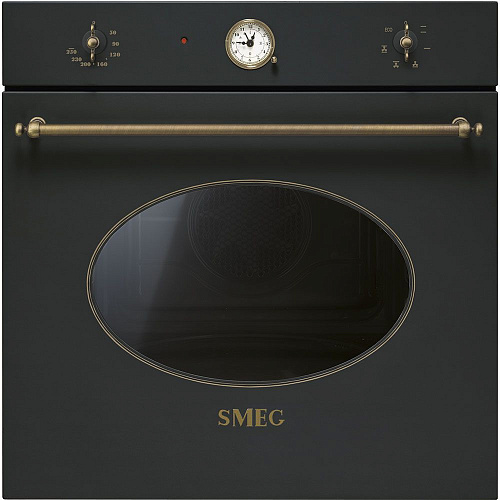 Духовой шкаф Электрический SMEG SF800AO, антрацит, фурнитура латунная фото в интернет-магазине «Mebelex»