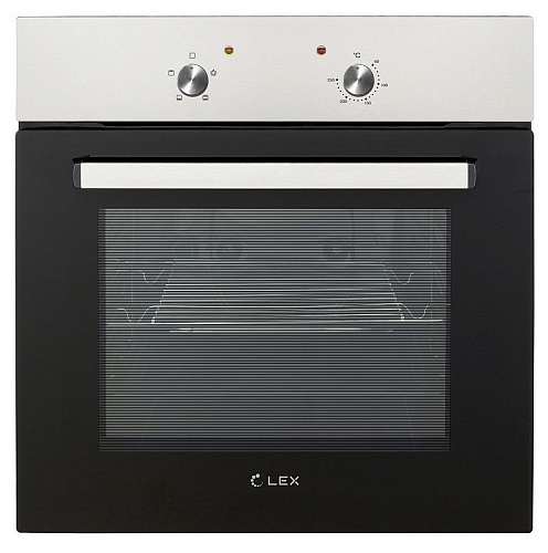 Духовой шкаф Электрический встраиваемый LEX EDM 040 IX нерж. сталь/черное стекло фото в интернет-магазине «Mebelex»