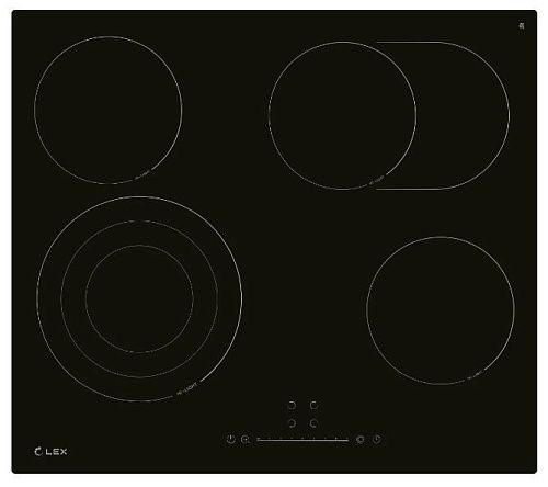 Панель варочная стеклокерамическая LEX EVH 642D BL, Черный фото в интернет-магазине «Mebelex»