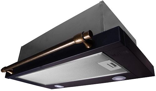 Вытяжка KORTING KHP 6617, слайдер, фурнитура бронза фото в интернет-магазине «Mebelex»