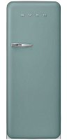 Холодильник Отдельностоящий SMEG FAB28RDEG5, стиль 50-х годов, петли справа, Изумрудно-зеленый
