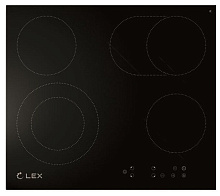 16 490 руб., Стеклокерамическая панель LEX EVH 642 BL (черное стекло, две расширяемые зоны)