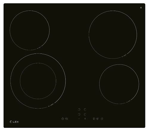 Панель варочная стеклокерамическая LEX EVH 641A BL, Черный фото в интернет-магазине «Mebelex»