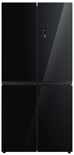 Отдельностоящий холодильник KORTING KNFM 81787 GN, Side-By-Side черное стекло фото в интернет-магазине «Mebelex»
