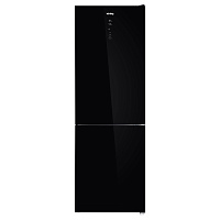 66 990 руб., Холодильник отдельностоящий KORTING KNFC 61869 GN черное стекло