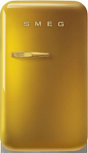 Холодильник Отдельностоящий SMEG FAB5RDGO5, стиль 50-х гг., петли справа, Золотой фото в интернет-магазине «Mebelex»