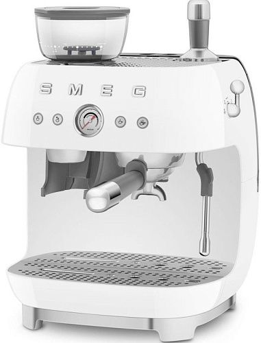 Кофемашина-эспрессо SMEG EGF03WHEU со встроенной кофемолкой, белый фото в интернет-магазине «Mebelex»