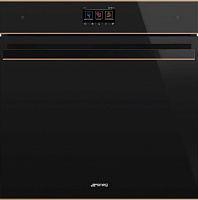 264 290 руб., Духовой шкаф Электрический SMEG SOP6604TPNR, с пиролизом, чёрное стекло Eclipse, медный профиль